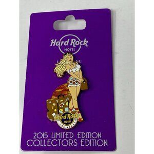 Hard Rock Hotel Las Vegas Summer Pinup Girl Pin 2015 Limited Edition Collectors